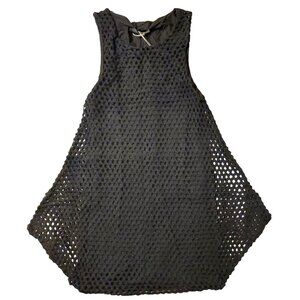 Richmond X Black Sleeveless Crochet Knit Top Sz 42 NWT